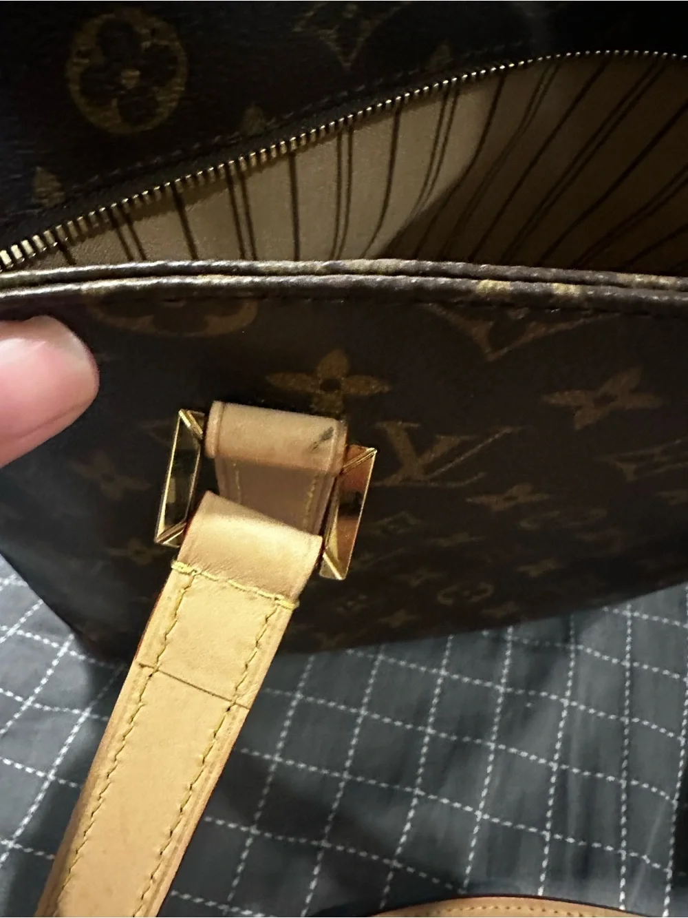 Louis Vuitton piano Monogram Canvas Tote in Brown with Tan Straps 2024 edition